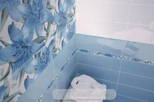 Интерьер в синей плитке