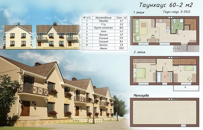 Планировка таунхауса_ключевые особенности