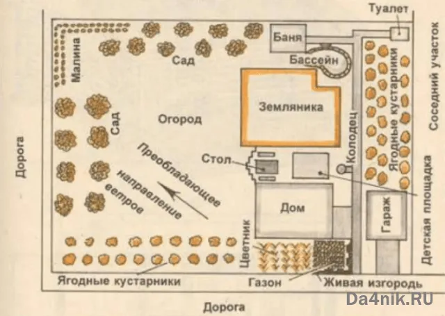 примеры планировки дачного участка