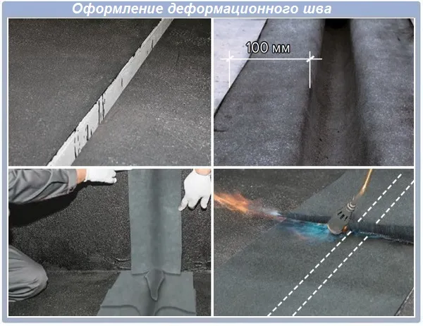 Оформление деформационного шва